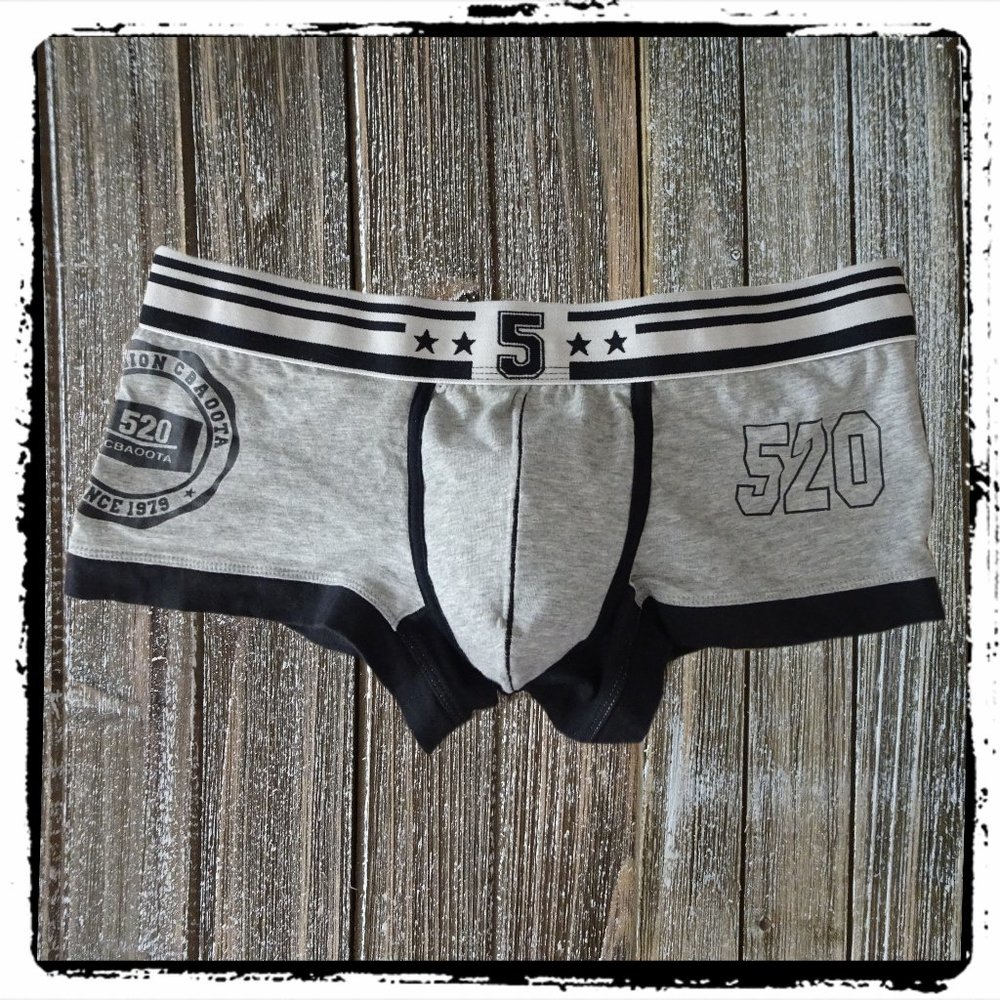 CBA OOTA  Boxer/Brief-Gray and White